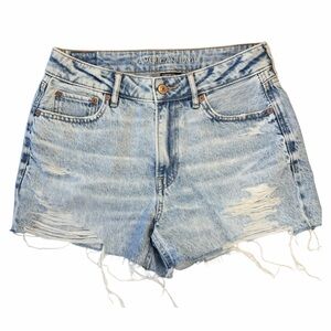 American Eagle Outfitters Light Blue Distressed Tomgirl Denim Shorts size 2